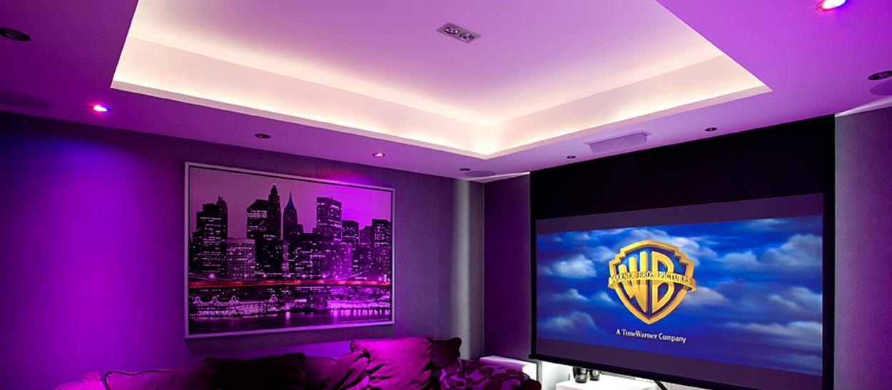 In ceiling projector screen