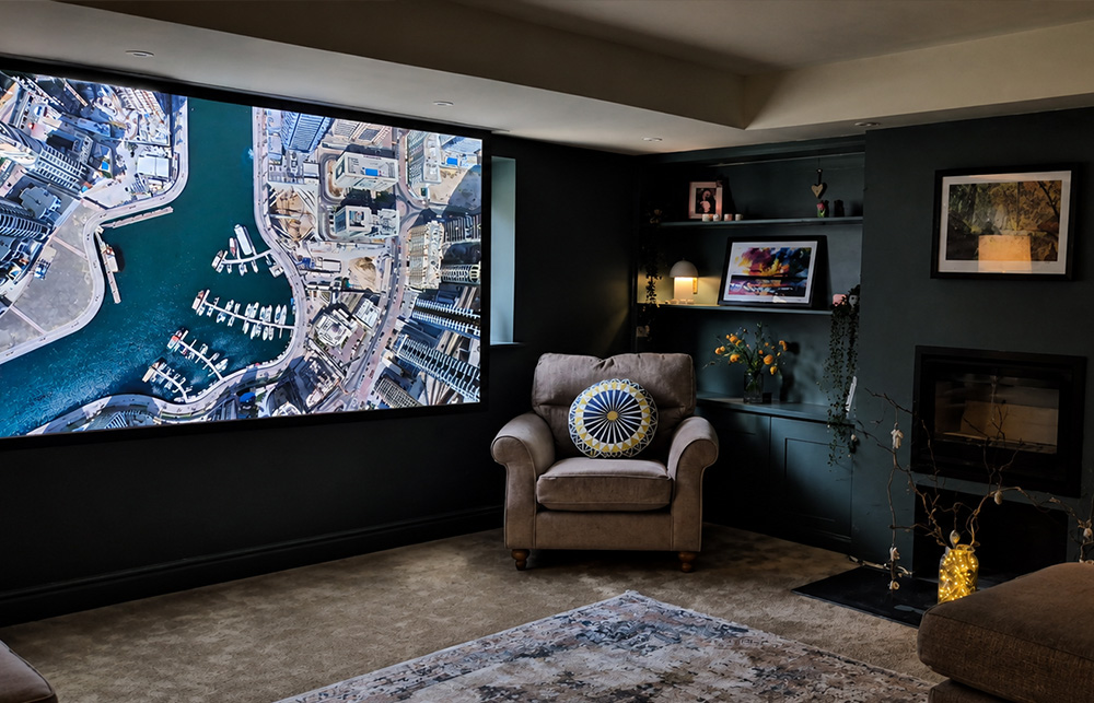 Concealed Home Cinema dark walls
