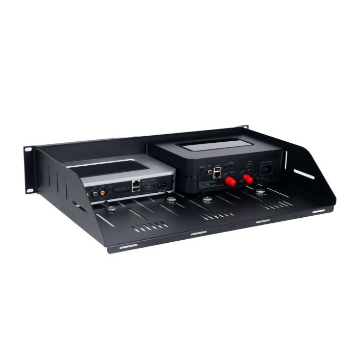 Pure Theatre 2U Rack Mount with Bluesound POWERNODE + Bluesound NODE X