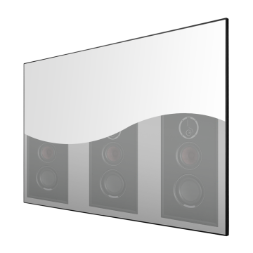 Acoustic fixed frame projector screen in anamorphic format