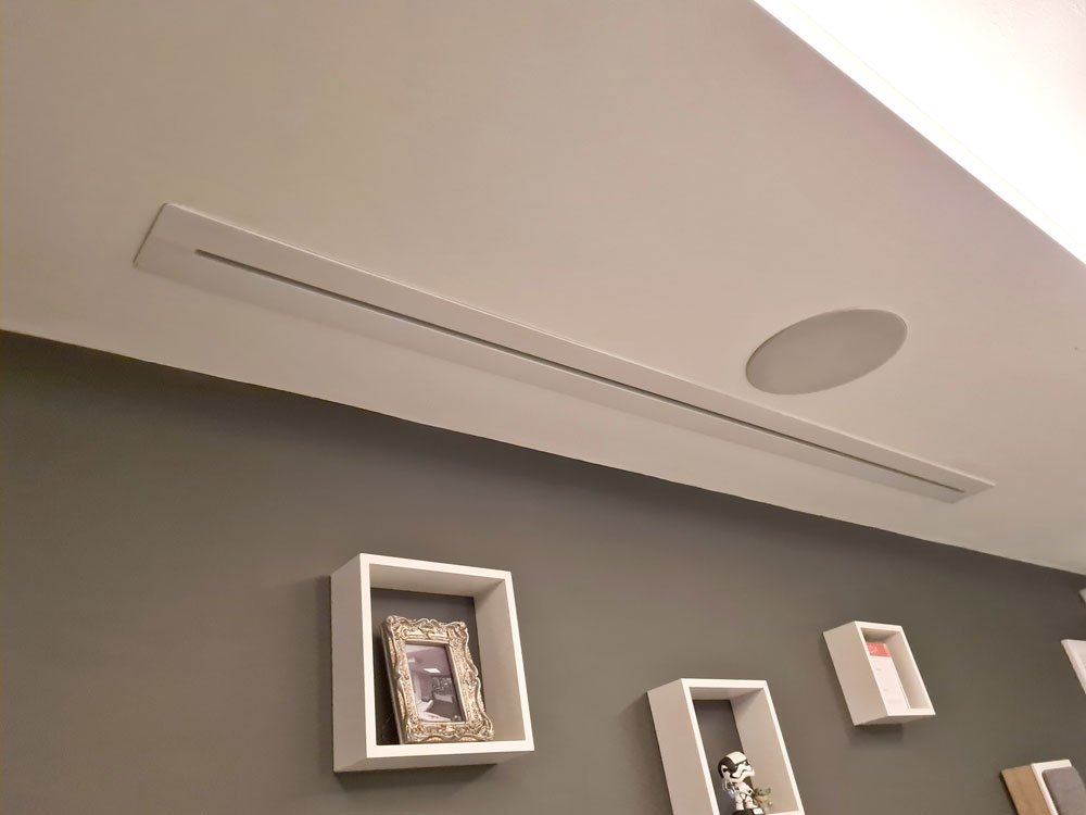 recessed projector screen housing
